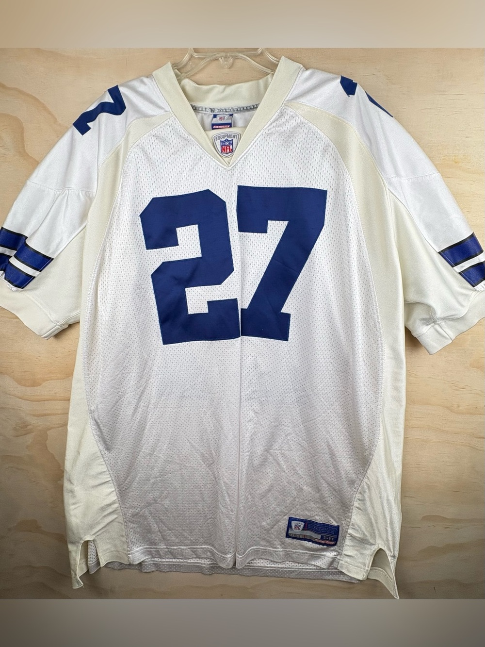 Vintage Reebok Dallas Cowboys Eddie George #27 White Jersey Men’s size 58 3XL